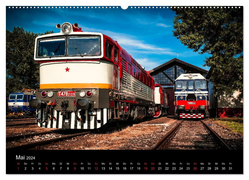 Locomotives 2024 (calendrier mural CALVENDO 2024) 