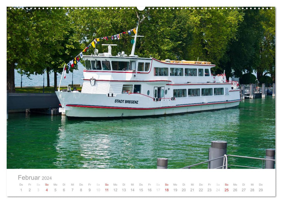 Die schönsten Schiffe vom Bodensee (CALVENDO Wandkalender 2024)