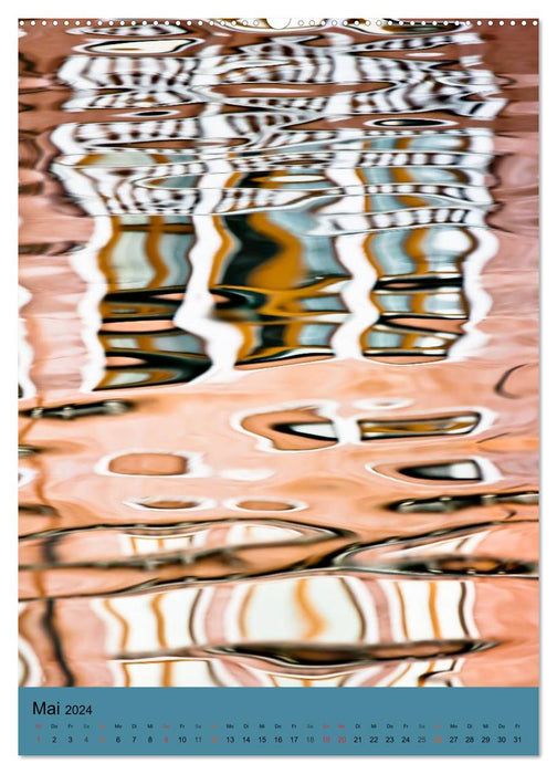 acqua alta - Venise reflétée dans les canaux (calendrier mural CALVENDO 2024) 