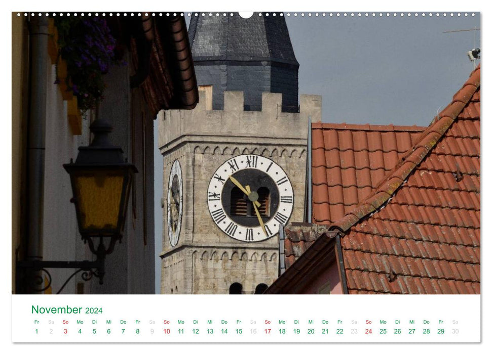 Ochsenfurt - Türme, Tore und Fachwerk (CALVENDO Wandkalender 2024)