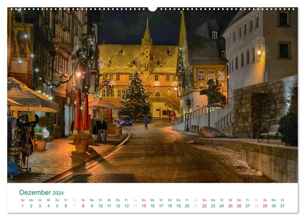 Ochsenfurt - Türme, Tore und Fachwerk (CALVENDO Wandkalender 2024)