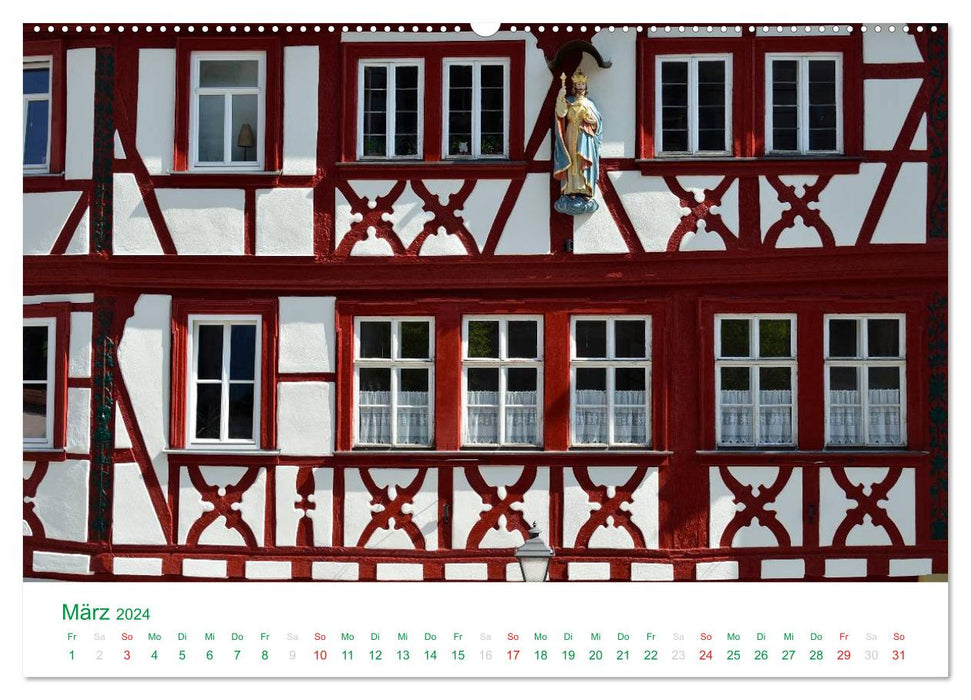 Ochsenfurt - Türme, Tore und Fachwerk (CALVENDO Wandkalender 2024)