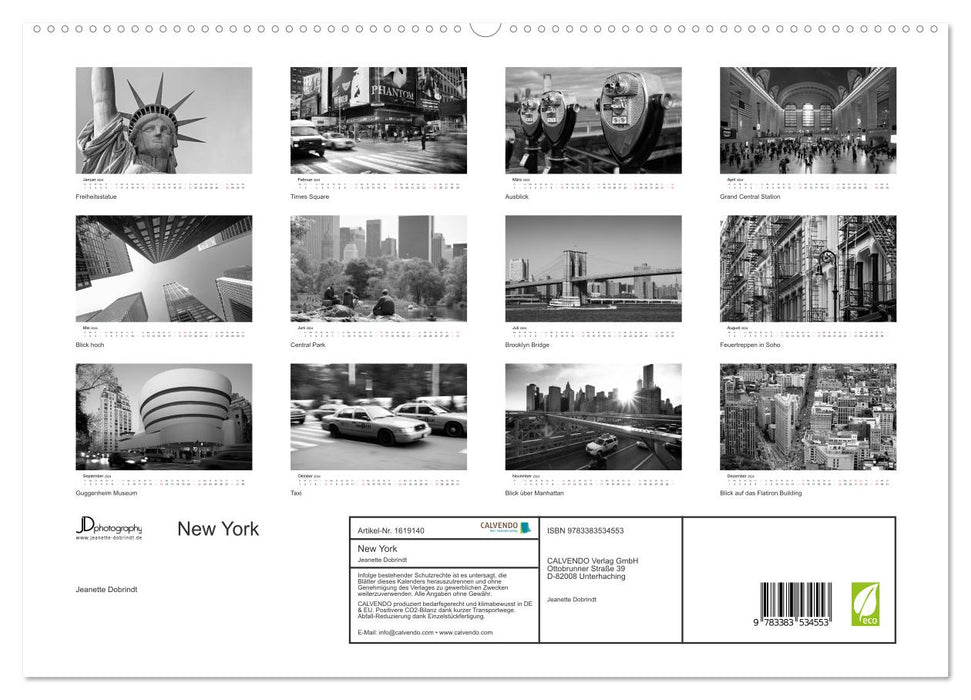 New York (Calvendo Premium Calendrier mural 2024) 