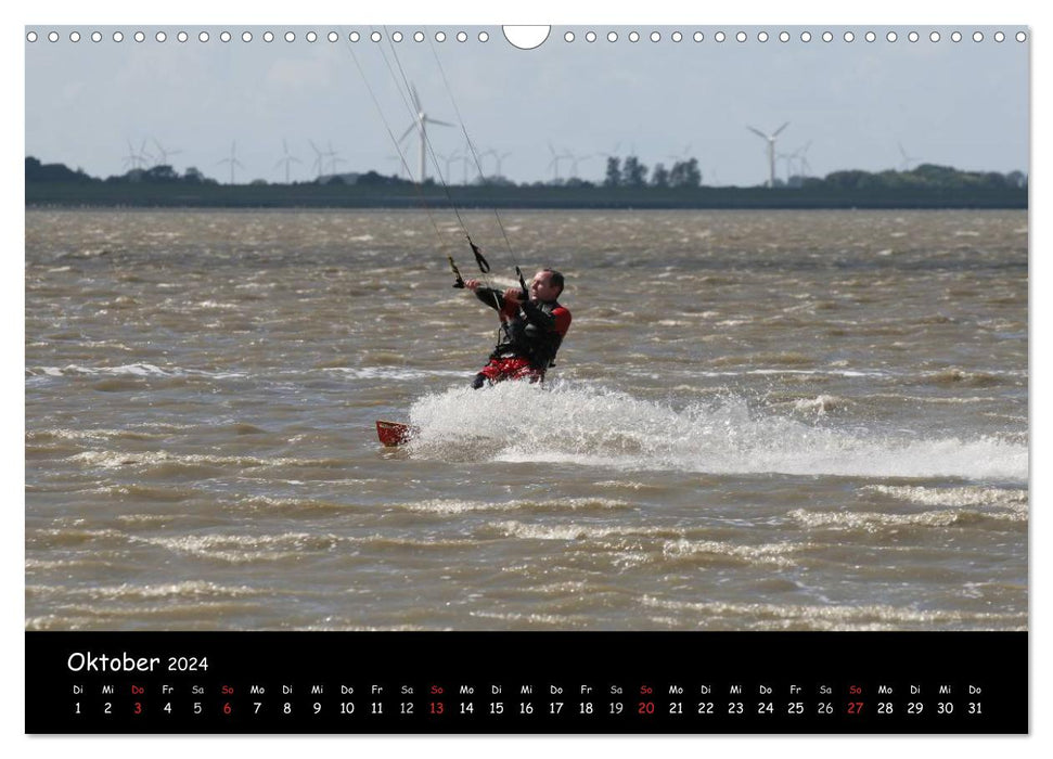 Kitesurf – fascination sur l'eau (calendrier mural CALVENDO 2024) 