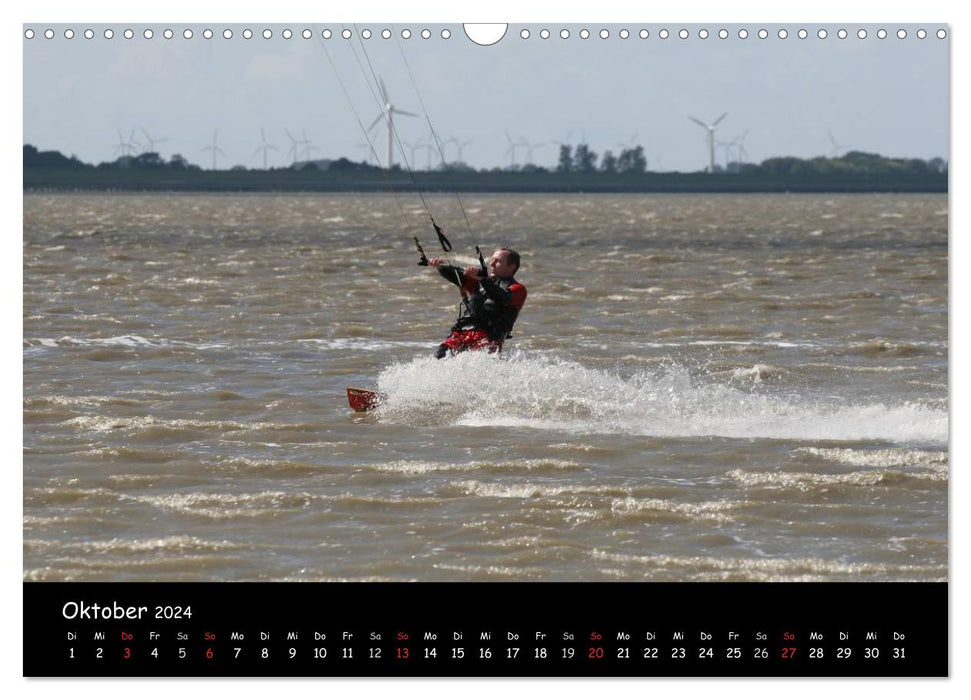 Kitesurfing – fascination on the water (CALVENDO wall calendar 2024) 