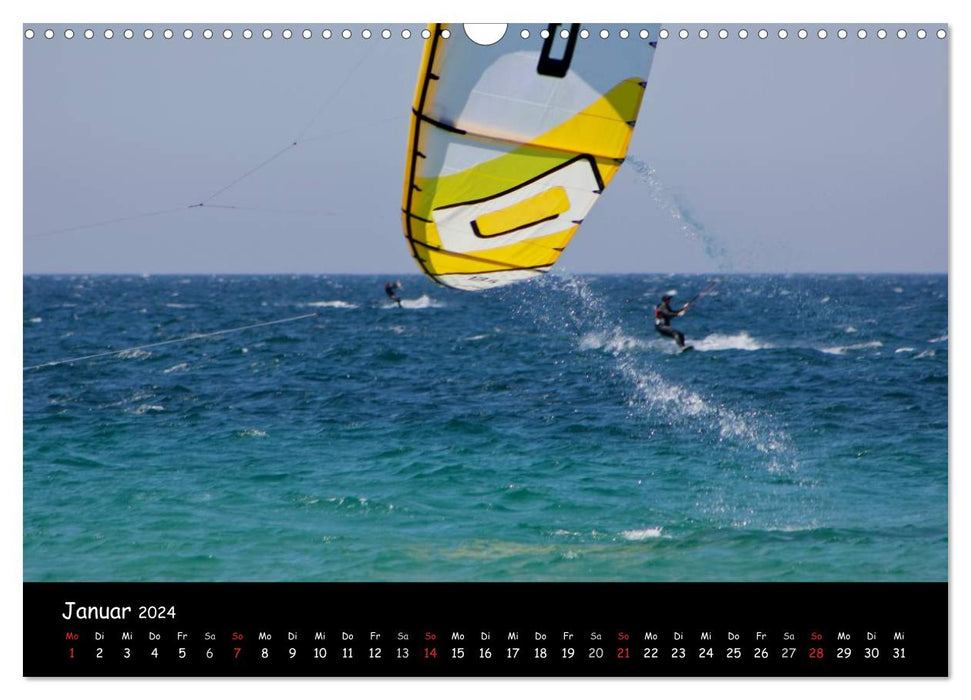 Kitesurf – fascination sur l'eau (calendrier mural CALVENDO 2024) 