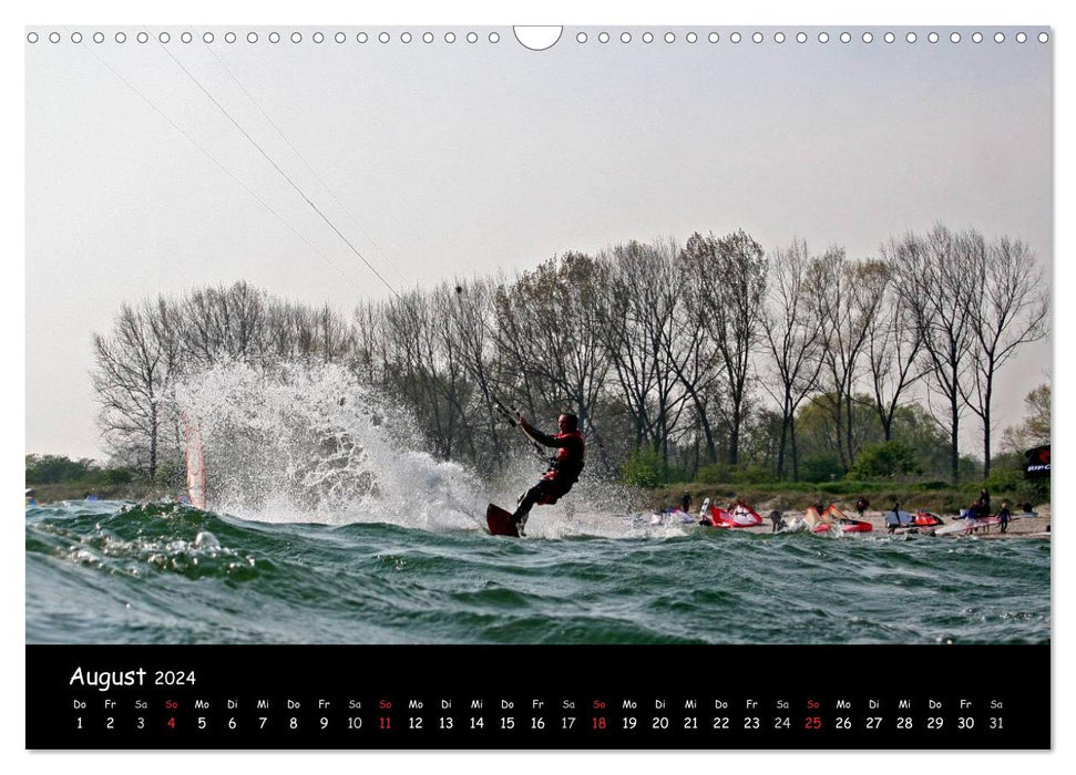 Kitesurfen – Faszination auf dem Wasser (CALVENDO Wandkalender 2024)