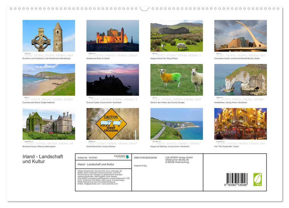 Ireland - Landscape and Culture (CALVENDO Premium Wall Calendar 2024) 