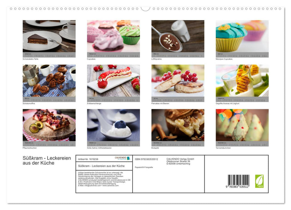 Sweets - delicacies from the kitchen (CALVENDO Premium Wall Calendar 2024) 