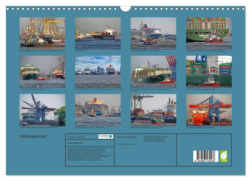 Busy harbor (CALVENDO wall calendar 2024) 