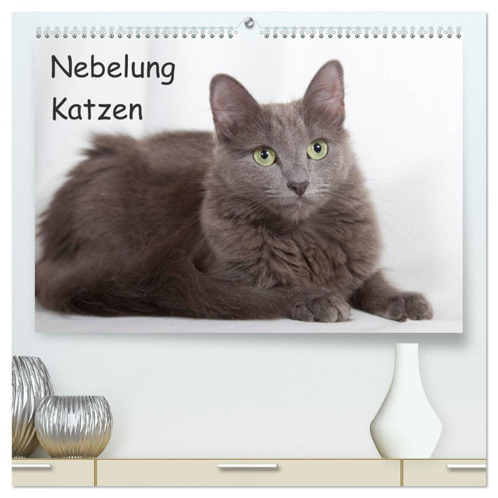 Nebelung Katzen (CALVENDO Premium Wandkalender 2024)