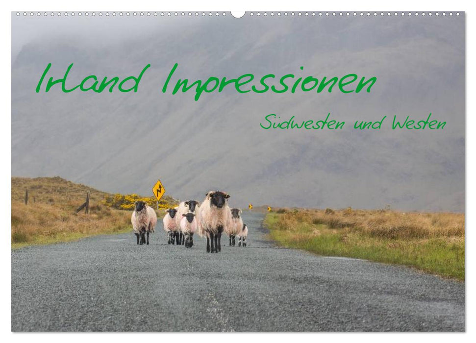 Impressions d'Irlande sud-ouest et ouest (calendrier mural CALVENDO 2024) 