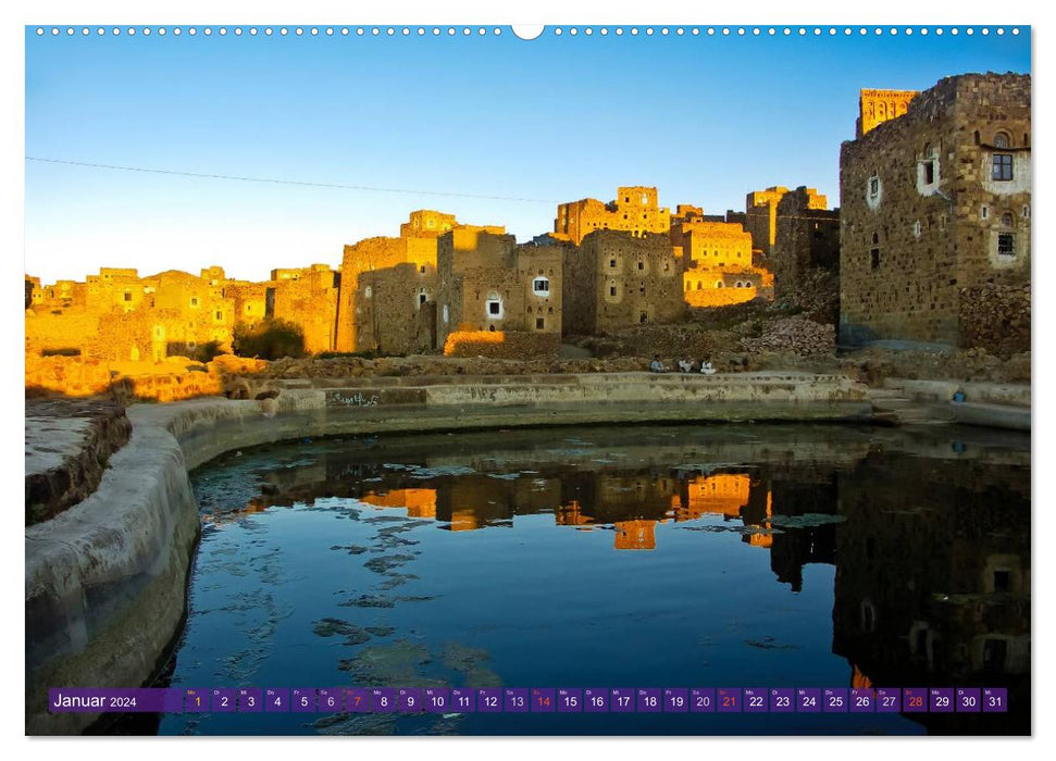 The architecture of Yemen (CALVENDO Premium Wall Calendar 2024) 