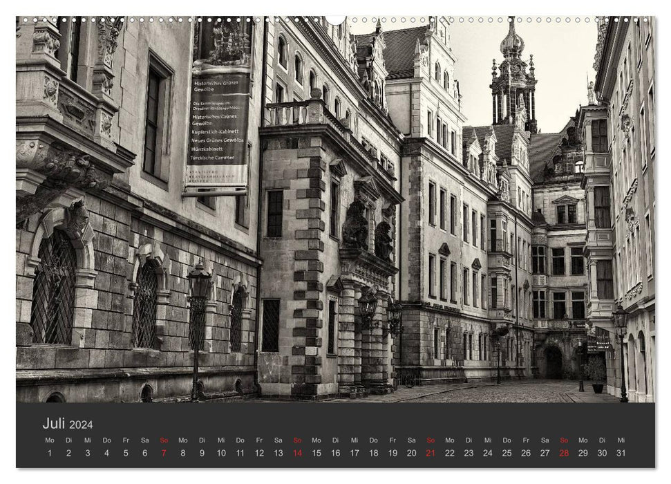 Dresden Black White 2024 (CALVENDO Premium Wall Calendar 2024) 