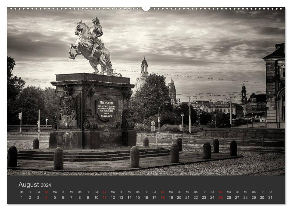 Dresden Black White 2024 (CALVENDO Premium Wall Calendar 2024) 