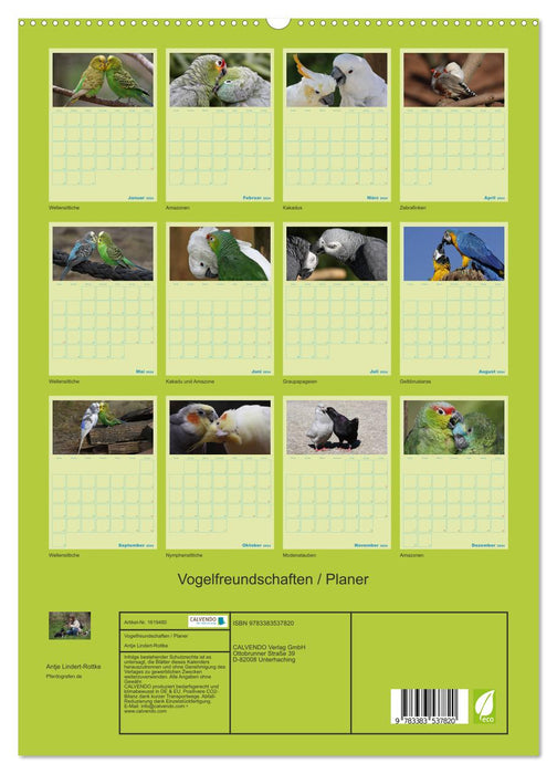 Bird Friendships / Planner (CALVENDO Premium Wall Calendar 2024) 