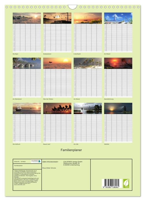 Familienplaner mit schönen Landschaftsbildern (CALVENDO Wandkalender 2024)
