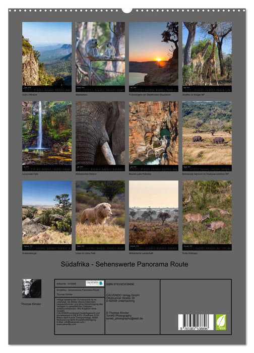 South Africa - Panorama Route worth seeing (CALVENDO Premium Wall Calendar 2024) 