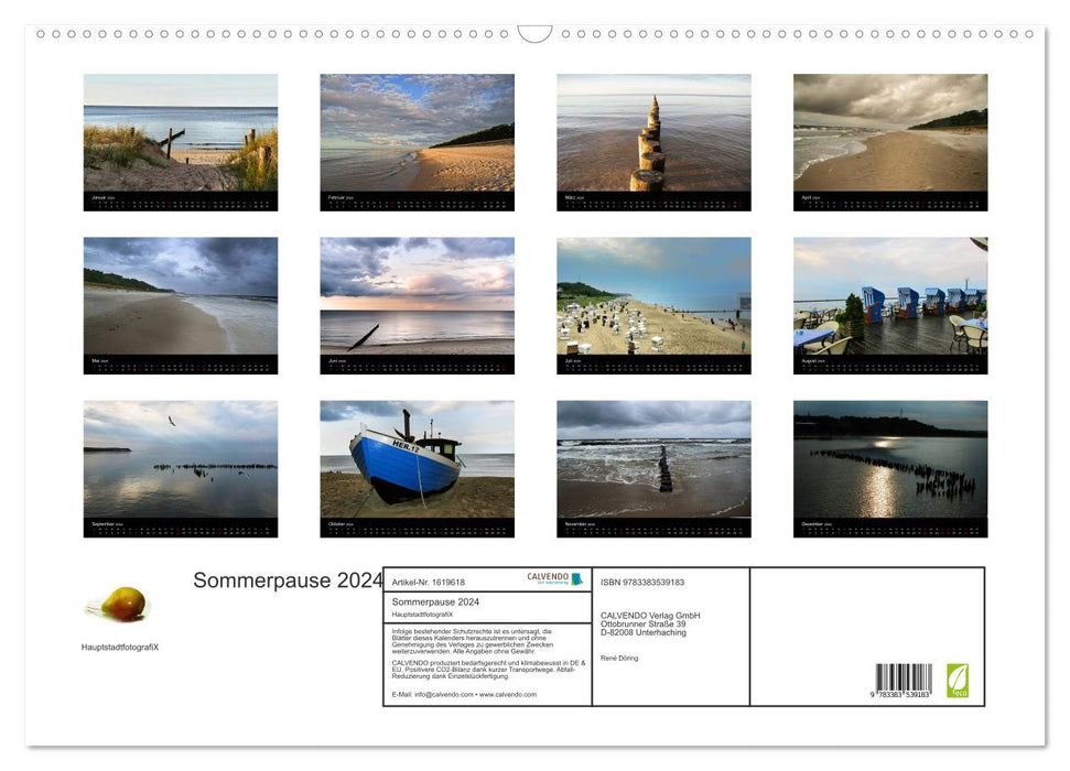 Sommerpause 2024 (CALVENDO Wandkalender 2024)