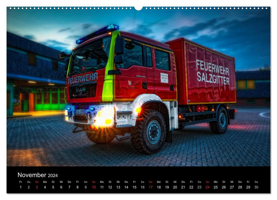 Pompiers professionnels de Salzgitter (calendrier mural CALVENDO 2024) 