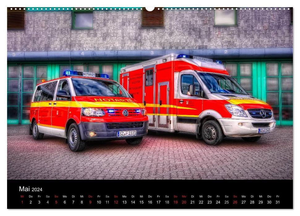 Pompiers professionnels de Salzgitter (calendrier mural CALVENDO 2024) 
