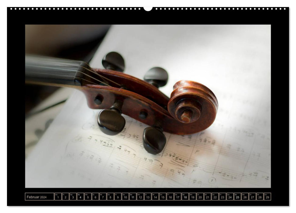 eine Violine (CALVENDO Premium Wandkalender 2024)