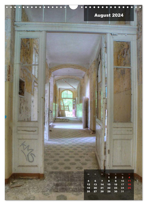 Lieux abandonnés...Beelitz Heilstätten –

 monter les escaliers, descendre les escaliers, le long des couloirs (calendrier mural CALVENDO 2024) 