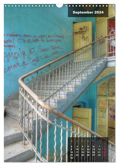Verlassene Orte...Beelitz Heilstätten – 

treppauf, treppab, die Flure entlang (CALVENDO Wandkalender 2024)