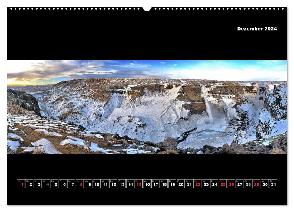 Iceland landscape panoramas (CALVENDO Premium Wall Calendar 2024) 