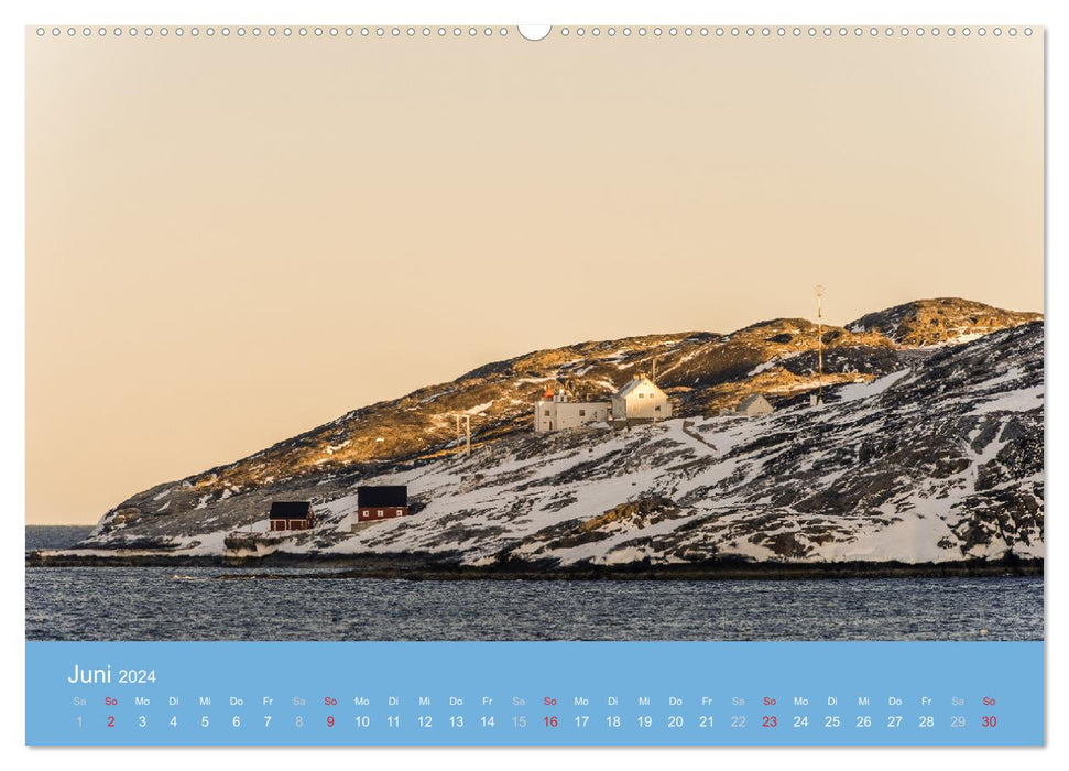 Balises de la côte norvégienne (calendrier mural CALVENDO 2024) 