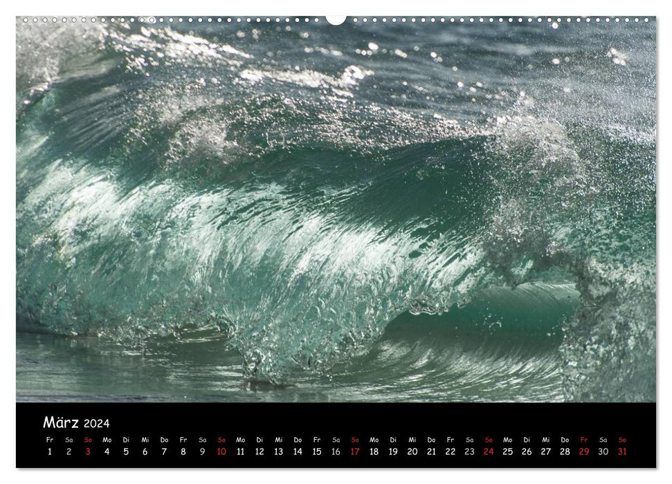 Hawaï – Fascination avec les vagues (Calendrier mural CALVENDO 2024) 