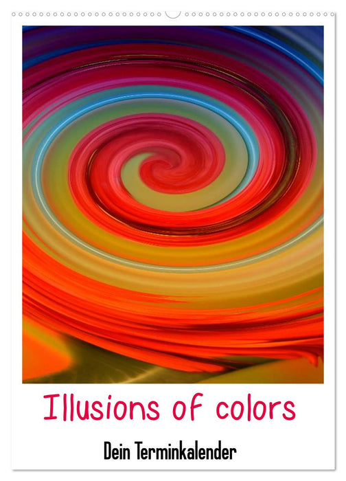 Illusions de couleurs - votre agenda (calendrier mural CALVENDO 2024) 