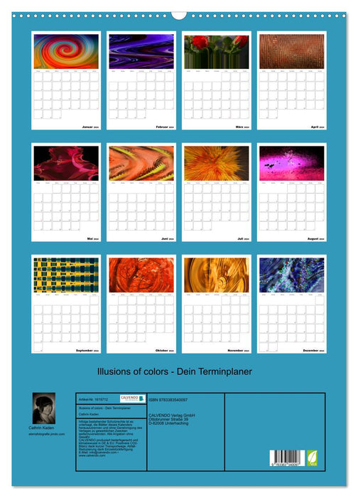 Illusions de couleurs - votre agenda (calendrier mural CALVENDO 2024) 