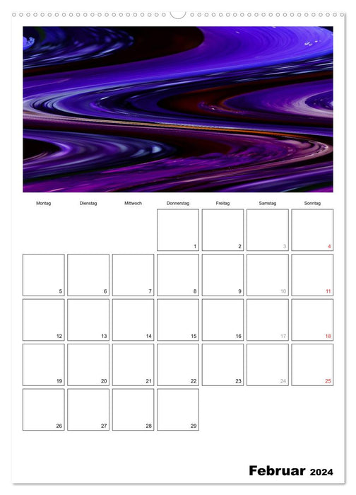 Illusions de couleurs - votre agenda (calendrier mural CALVENDO 2024) 