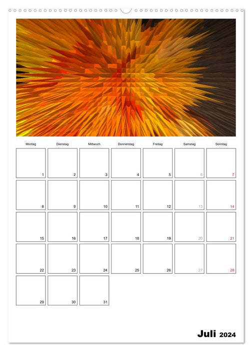 Illusions de couleurs - votre agenda (calendrier mural CALVENDO 2024) 