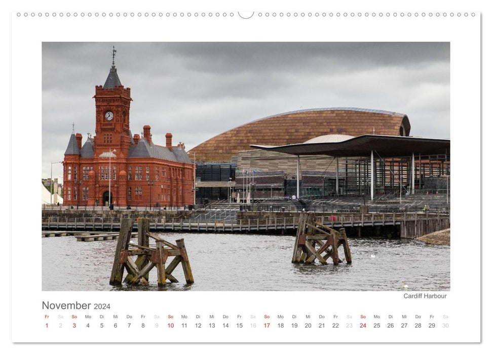 Wales / AT-Version (CALVENDO Premium Wandkalender 2024)
