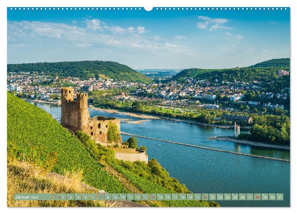 Burgen am Mittelrhein II (CALVENDO Premium Wandkalender 2024)