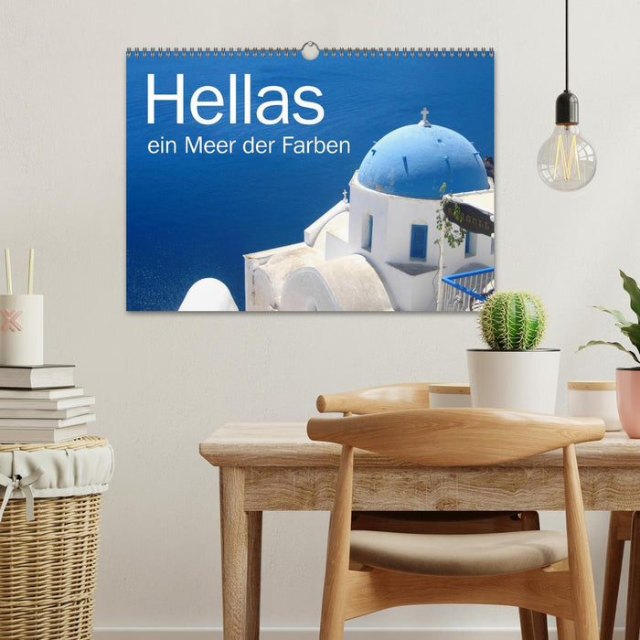 Hellas - une mer de couleurs (calendrier mural CALVENDO 2024) 