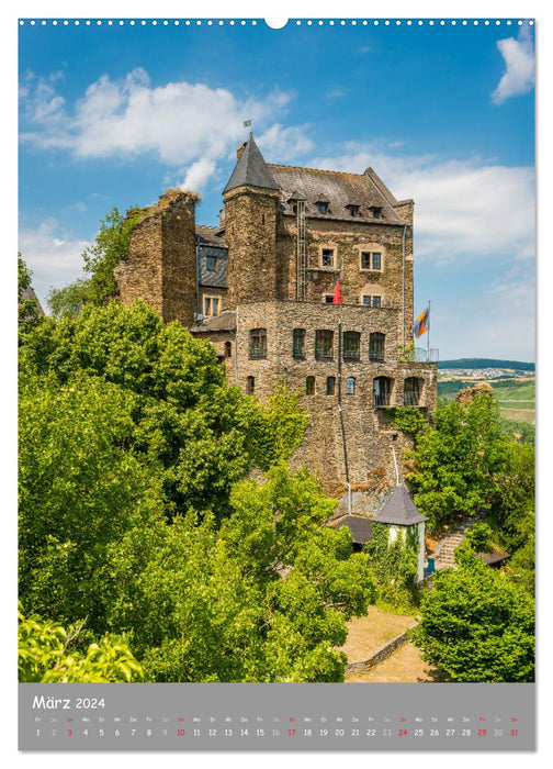 Châteaux du Rhin moyen I (Calendrier mural CALVENDO Premium 2024) 