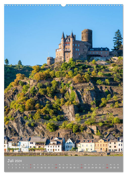 Burgen am Mittelrhein I (CALVENDO Premium Wandkalender 2024)