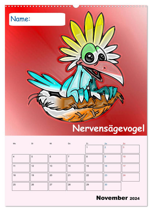 Spaßvogel-Kalender / Planer (CALVENDO Premium Wandkalender 2024)