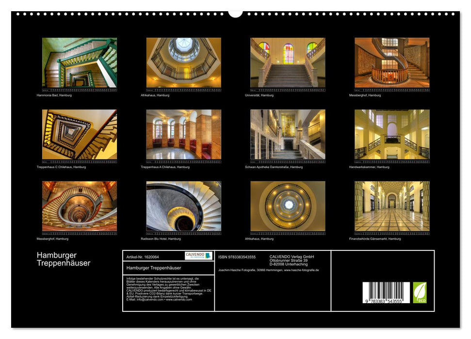 Hamburger Treppenhäuser (CALVENDO Premium Wandkalender 2024)