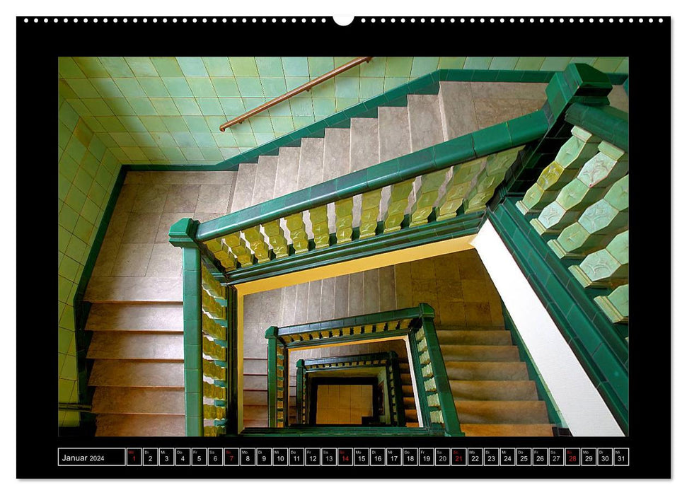 Cages d'escalier de Hambourg (Calvendo Premium Wall Calendar 2024) 
