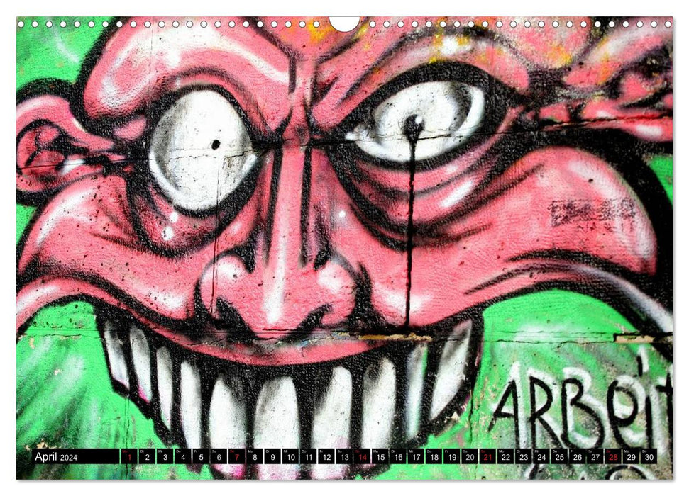 Graffiti à Vienne (Calendrier mural CALVENDO 2024) 