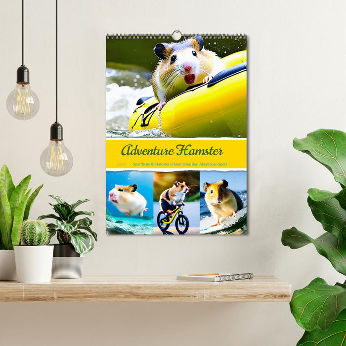 Adventure Hamster - Les hamsters sportifs IA présentent des sports d'aventure (calendrier mural CALVENDO 2024) 