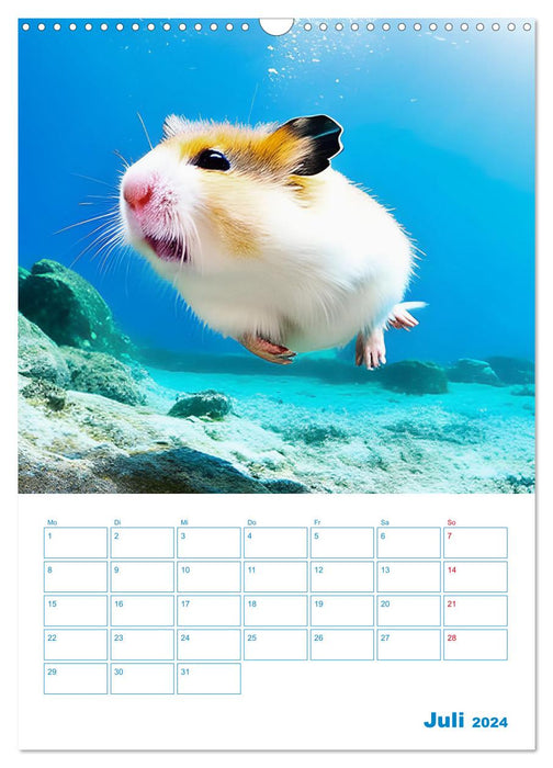 Adventure Hamster - Les hamsters sportifs IA présentent des sports d'aventure (calendrier mural CALVENDO 2024) 