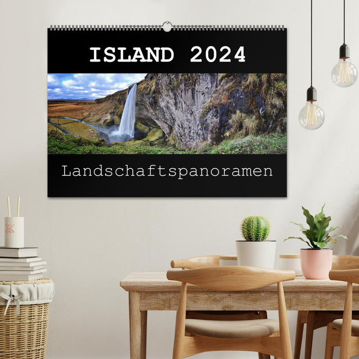 Island Landschaftspanoramen (CALVENDO Wandkalender 2024)