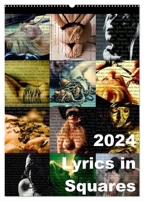 Lyrics In Squares (CALVENDO Wall Calendar 2024) 