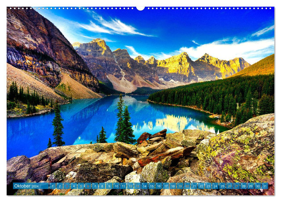 Lac Moraine, Alberta/ Canada (calendrier mural CALVENDO 2024) 