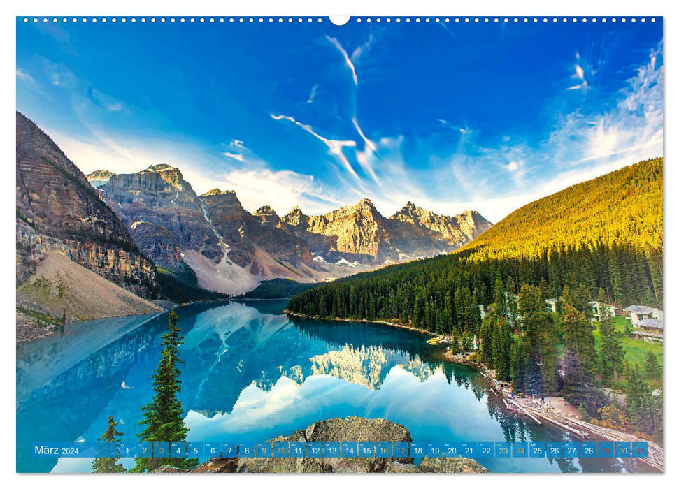 Lac Moraine, Alberta/ Canada (calendrier mural CALVENDO 2024) 